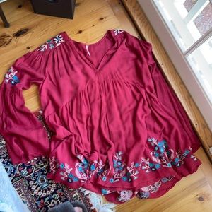 Free people flowy long sleeve dress